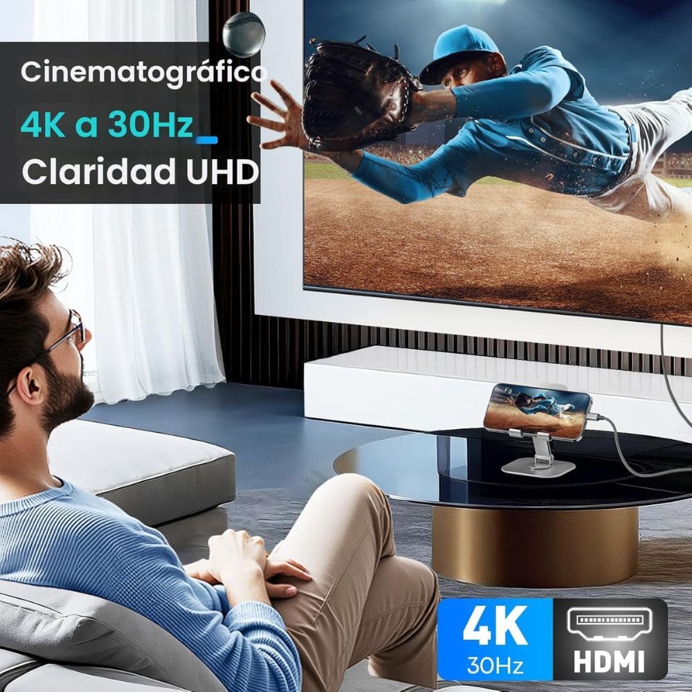 Cable USB C A HDMI de alta velocidad 4K