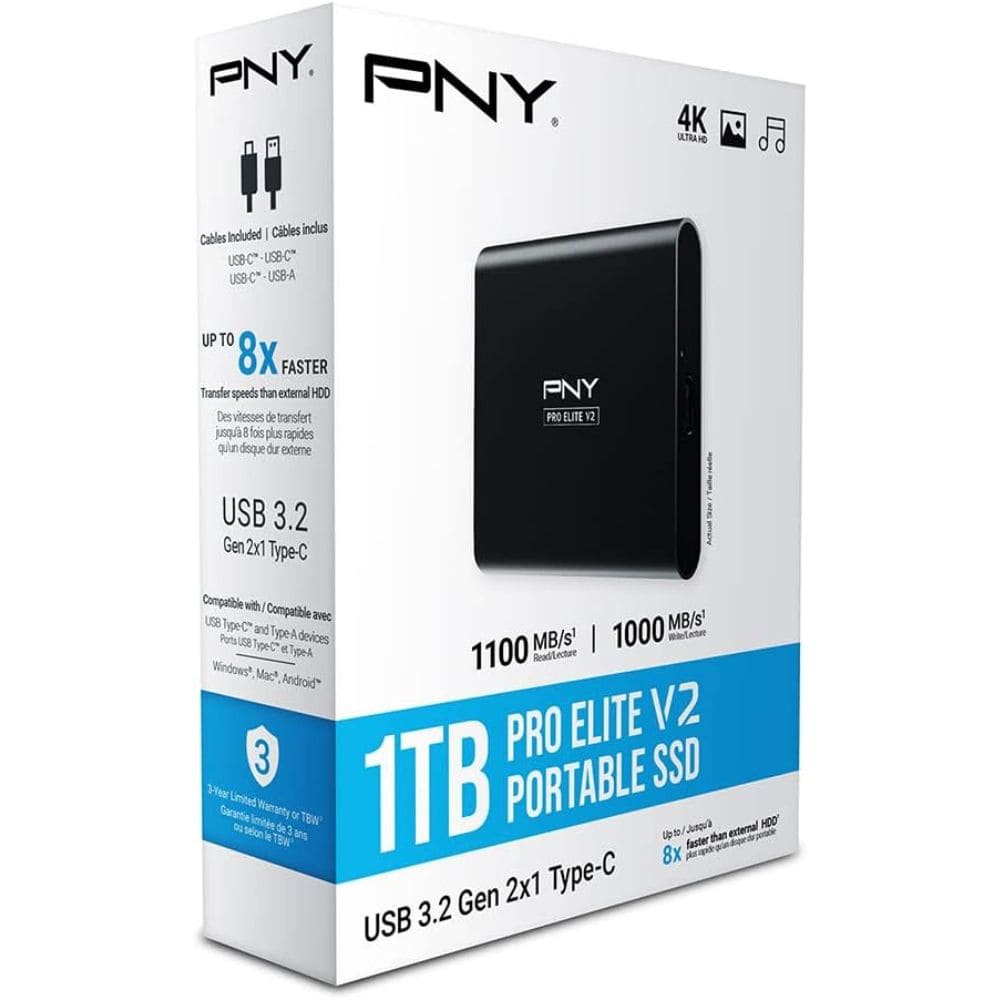 Disco Externo solido PNY Pro Elite V2 1TB USB 3.2