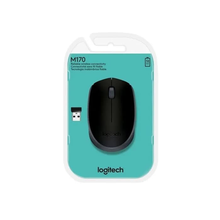 Mouse Inalámbrico Logitech M170 Gris con Negro