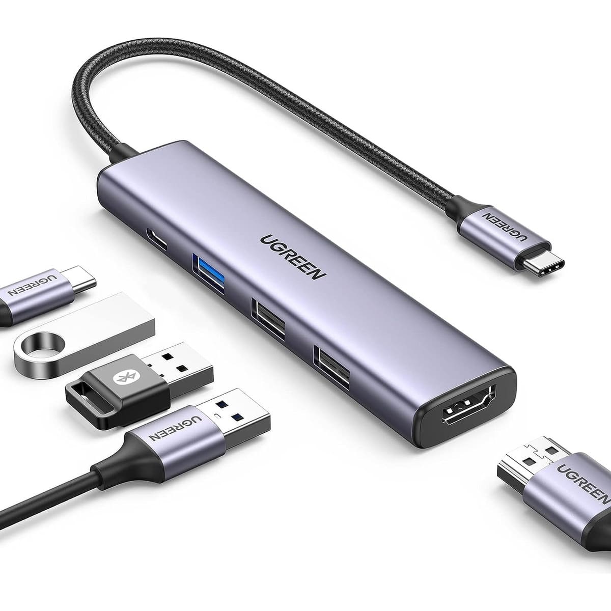 Adaptador HUB USB-C 5 En 1 UGREEN Multipuerto Usb-C HDMI – MEGATECH