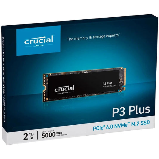 Disco Solido Crucial P3 PLUS 2TB PCIe NVMe Gen 4 5000MB/S