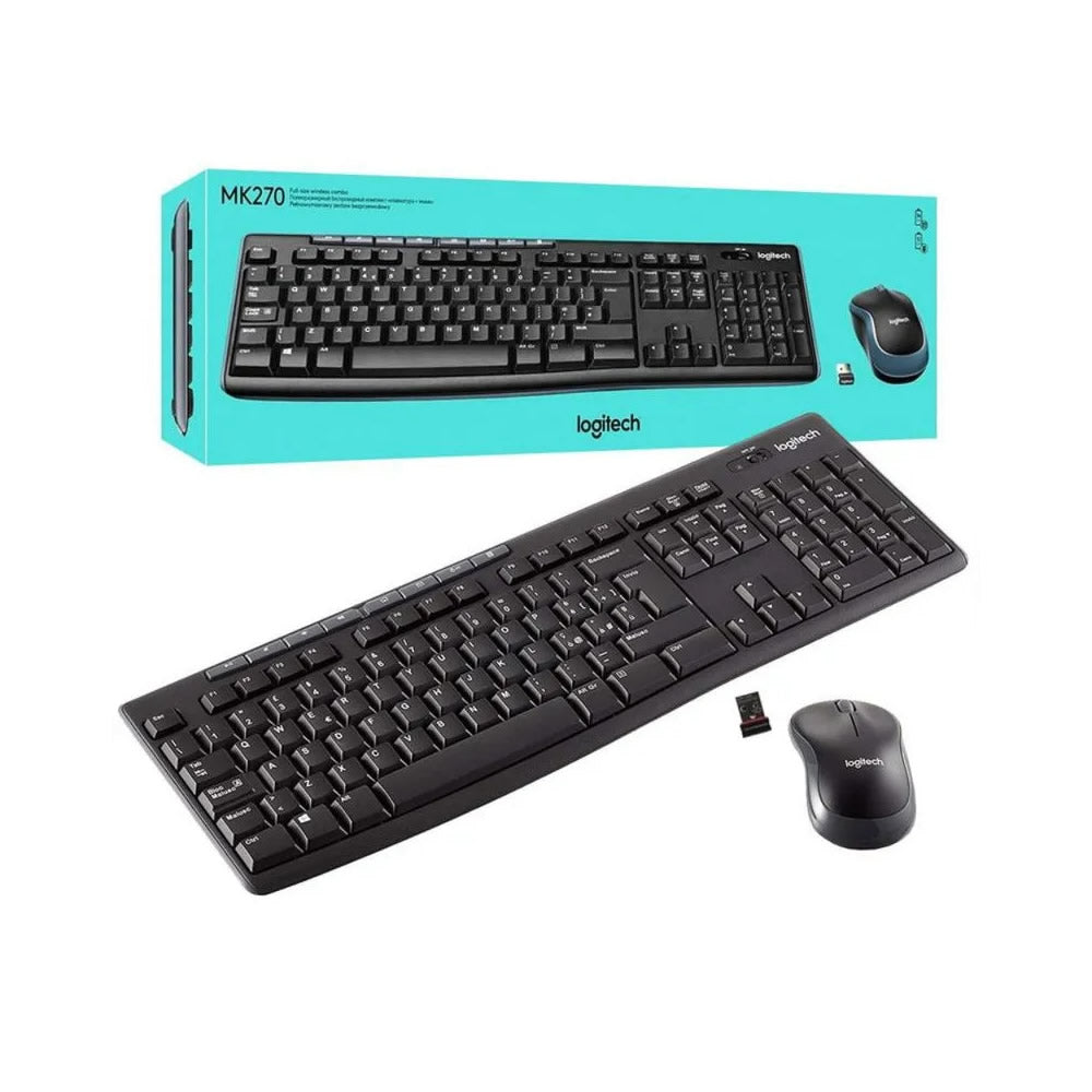 Logitech Mk270 Combo Teclado Multimedia Y Mouse Inalámbrico