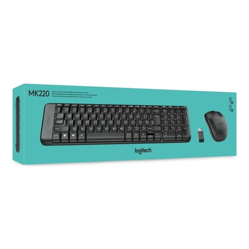 Kit Teclado y mouse inalámbrico Logitech MK220 Español Latinoamérica