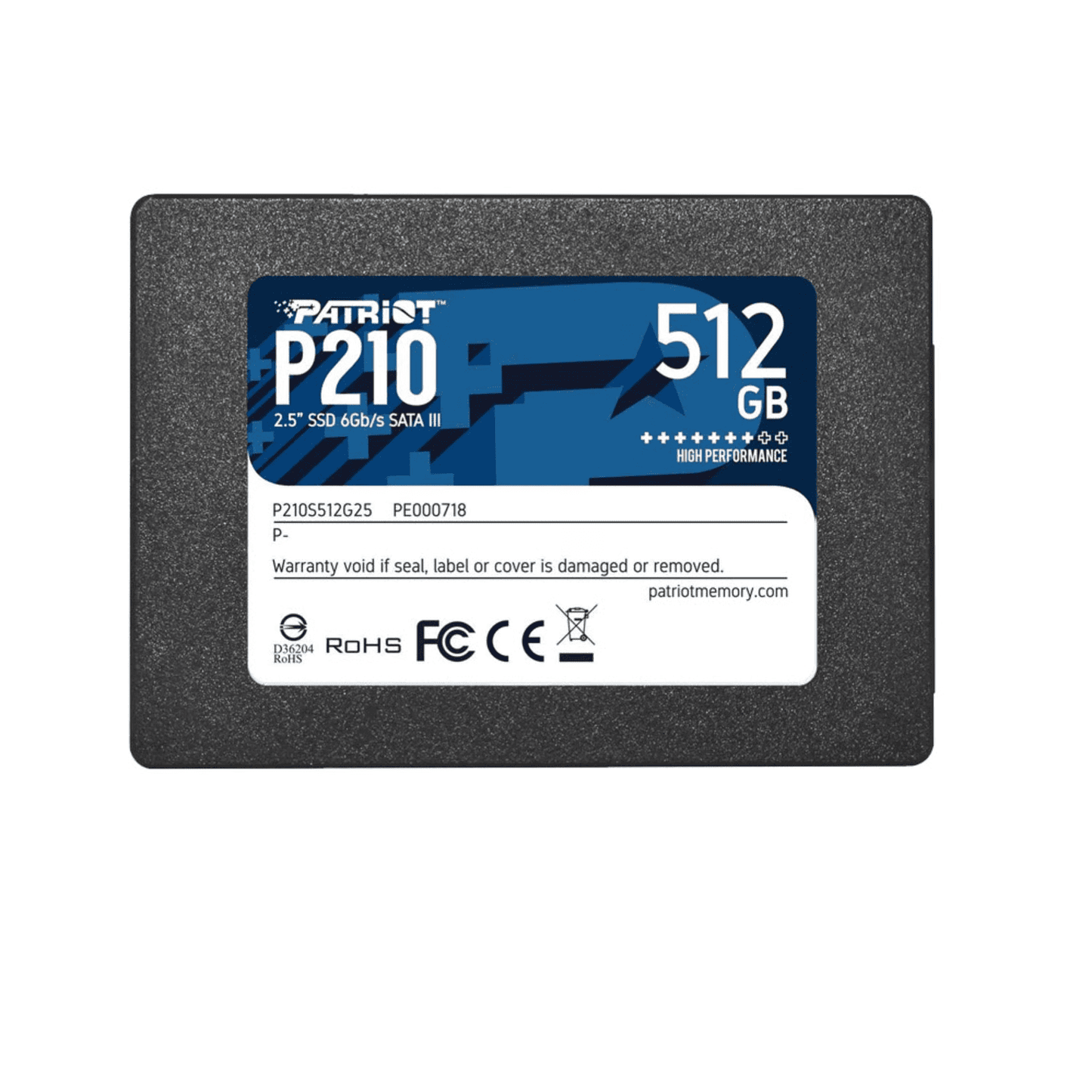 Disco Solido Patriot de 512gb P210 Sata III 6gb/s