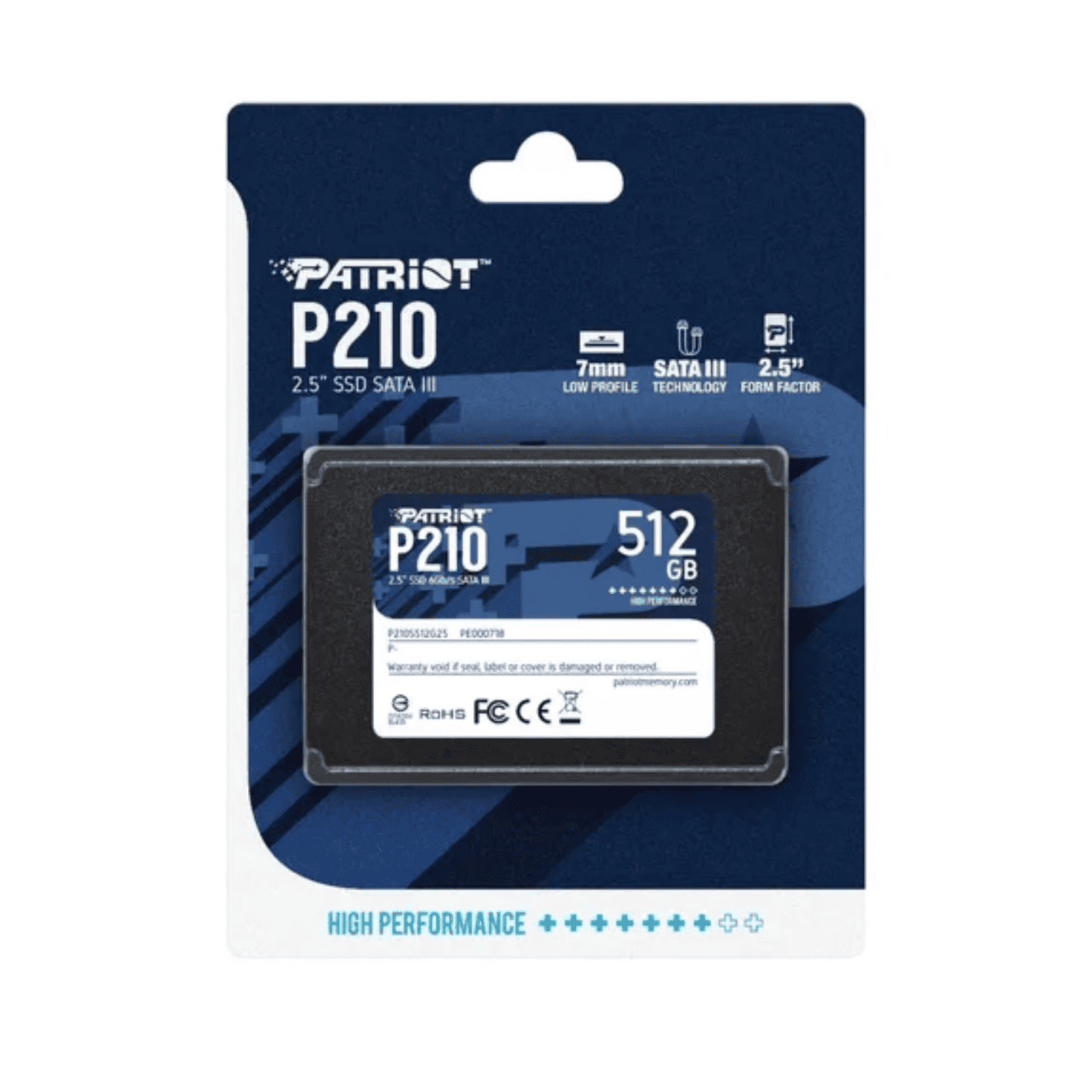 Disco Solido Patriot de 512gb P210 Sata III 6gb/s