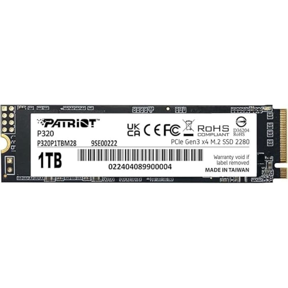 Disco Ssd PATRIOT P320 1tb Nvme Pcie Gen 3x4 M.2 2280