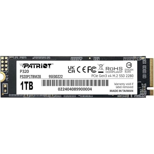 Disco Ssd PATRIOT P320 1tb Nvme Pcie Gen 3x4 M.2 2280