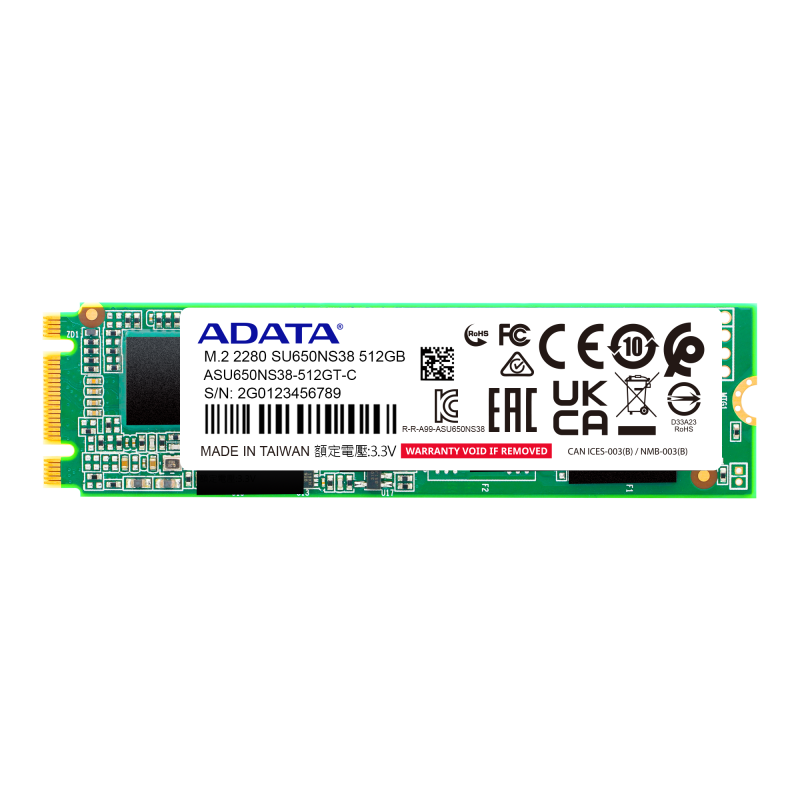 Disco Solido ADATA SU650 M.2 SATA 512GB 6Gb/s