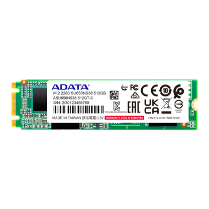Disco Solido ADATA SU650 M.2 SATA 512GB 6Gb/s