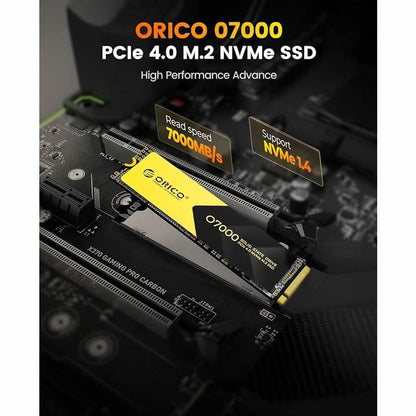 Disco Solido ORICO NVMe PCIe 4.0 de 2TB M.2  Disipación de Calor