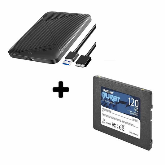 Disco solido SSD 120GB + Caja Externa USB 3.0 2.5" GG