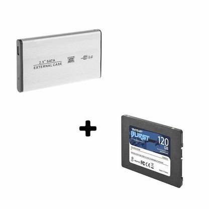 Disco solido SSD 120GB + Caja Externa USB 2.0 2.5" Gris