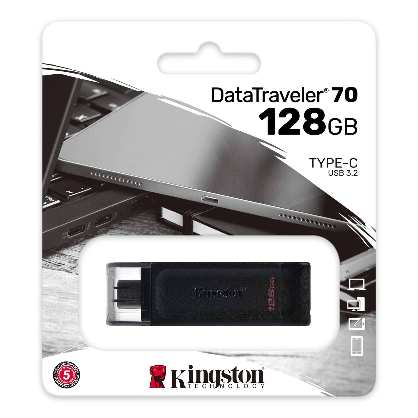 Memoria USB Kingston DataTraveler 70 DT70 128GB 3.2