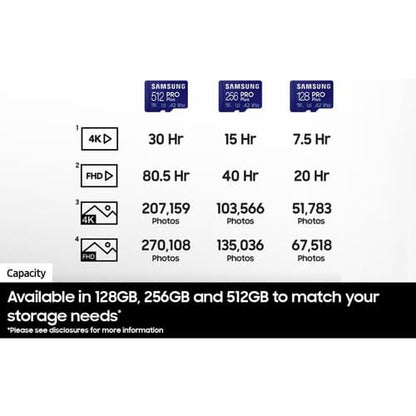 Memoria Micro Sd Samsung 128 Gb  Pro Plus Con Lector Usb 180MB/s