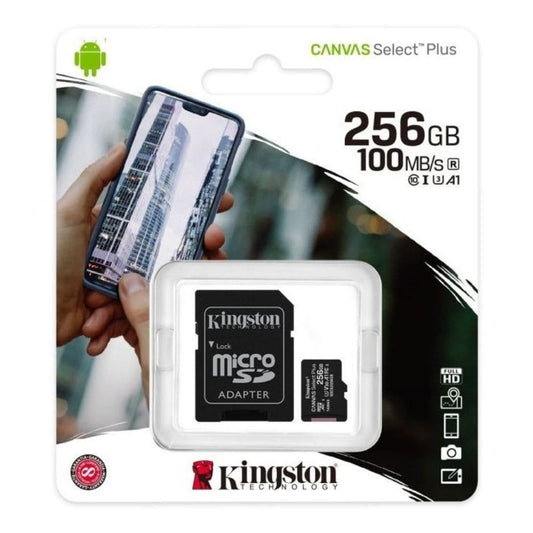 Memoria MicroSD Kingston 256GB Canvas Select Plus 100MBS
