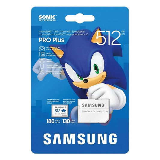 Memoria MicroSD Samsung 512GB PRO PLUS 180Mbs SONIC