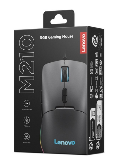 Mouse LENOVO Alámbrico Gaming M210 Negro