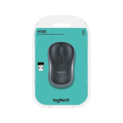 Mouse Inalámbrico Logitech Inalámbrico M185 Gris