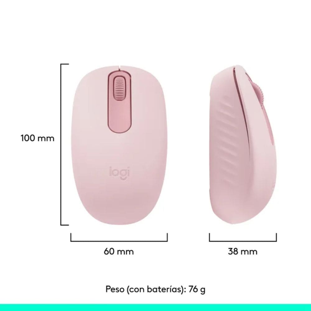 Mouse Logitech Óptico Inalámbrico Bluetooth M196 Rosa