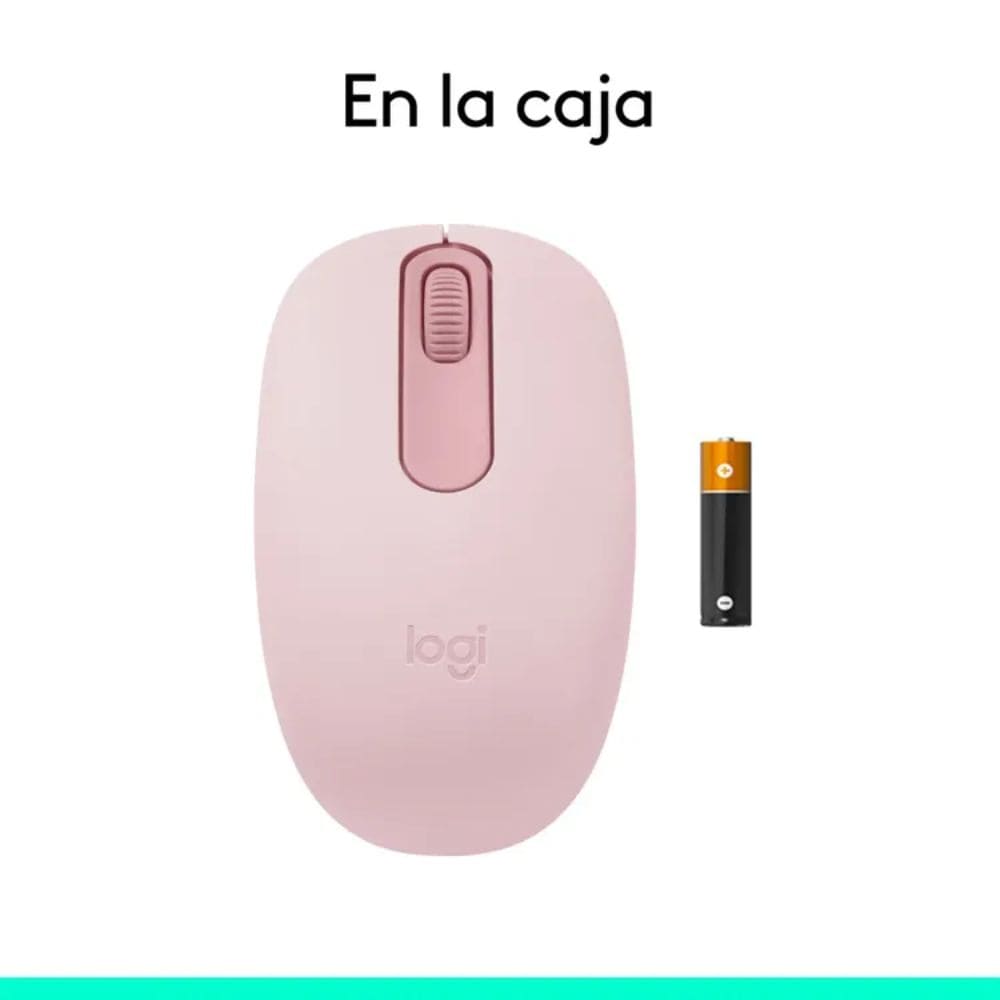 Mouse Logitech Óptico Inalámbrico Bluetooth M196 Rosa