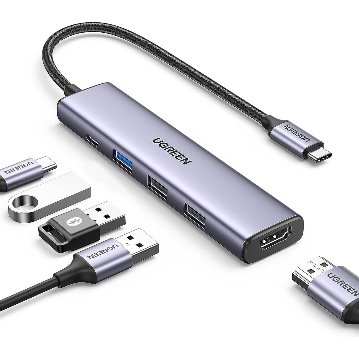 Adaptador HUB USB-C 5 En 1 UGREEN Multipuerto  Usb-C HDMI