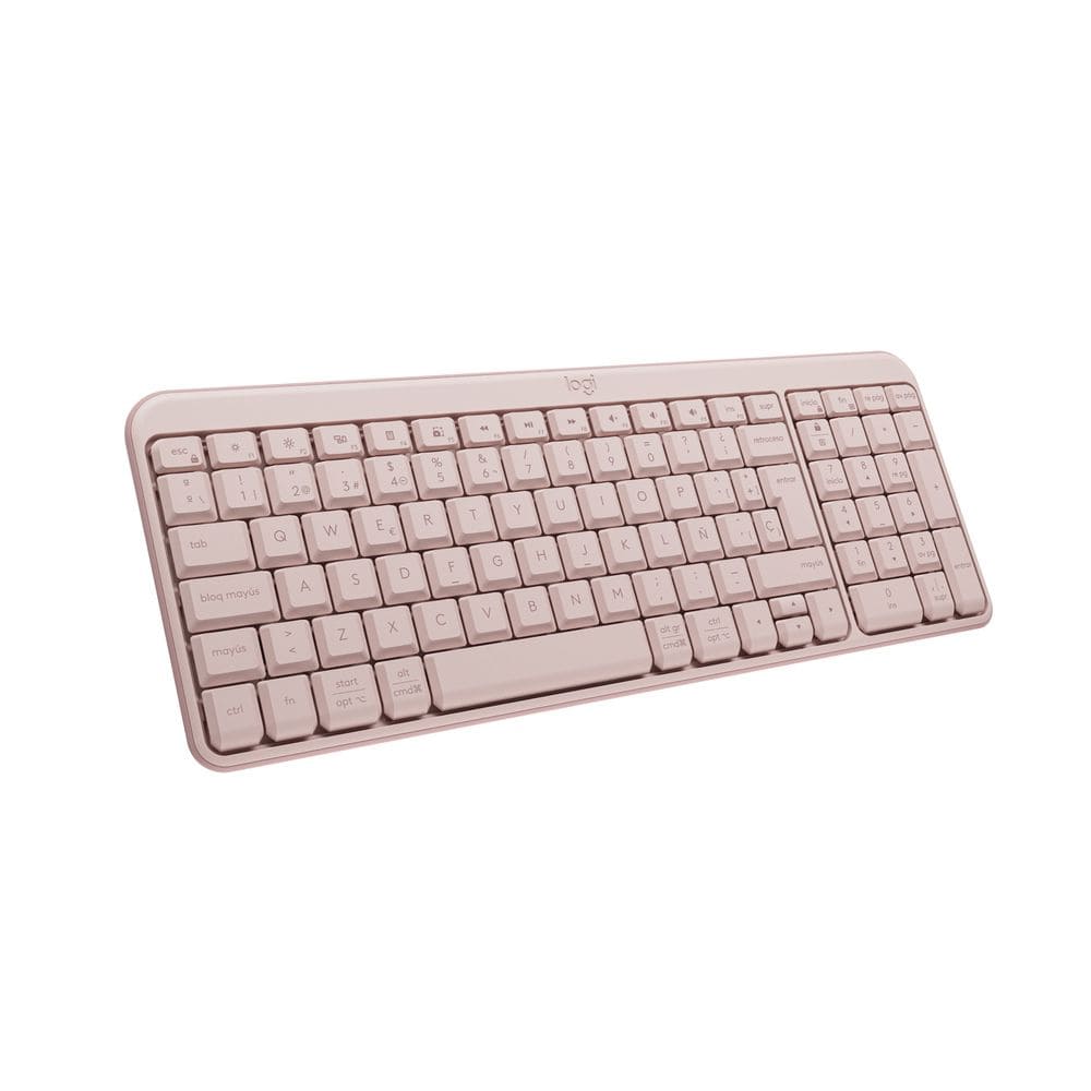 Teclado Bluetooth Logitech k250 Compacto Rosado Español