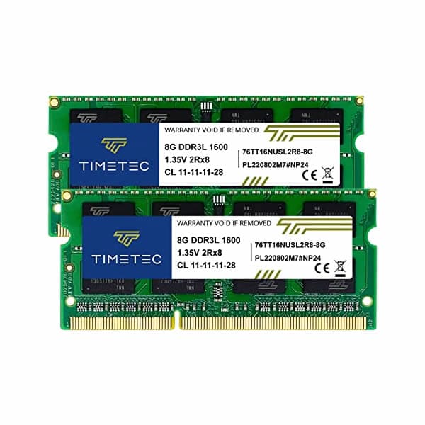 Kit de Memoria Ram DDR3L 16GB (2X8GB) 1600Mhz