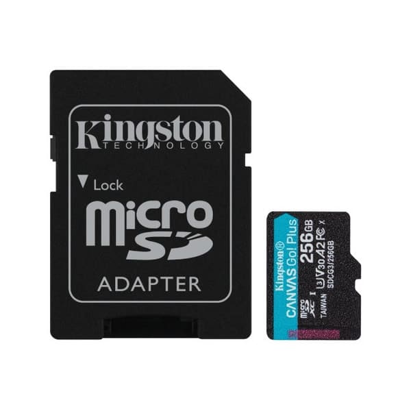 Memoria Microsd Kingston 256gb Canva Go plus 170mb/s