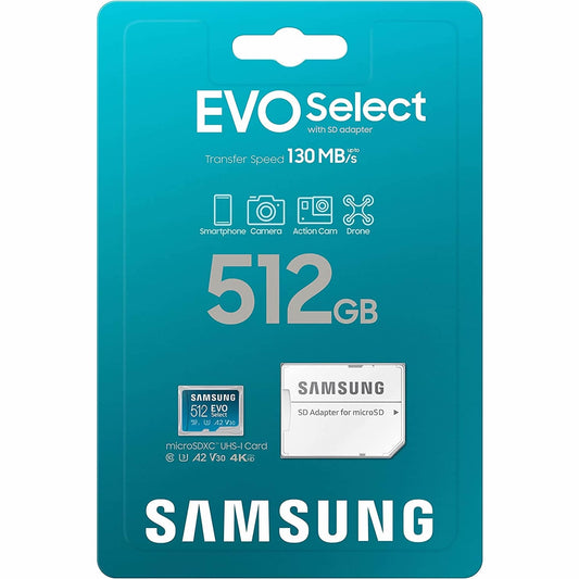 Samsung Micro Sd 512 gb Evo Select  + 4k