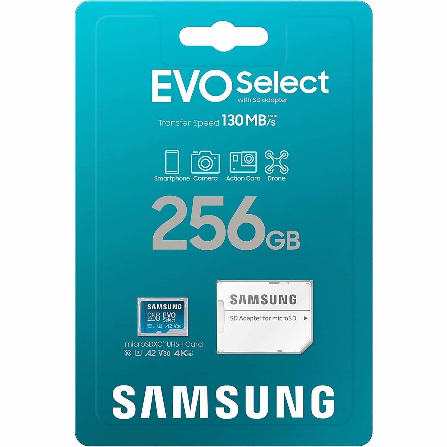 Samsung Micro Sd 256 gb Evo Select Plus + 4k - Disco duro y memorias